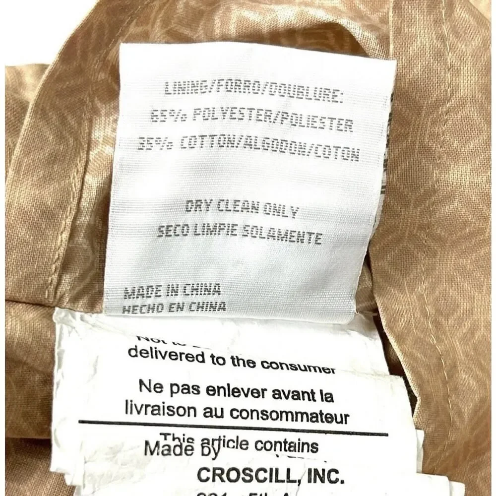 Croscill King Pillow Shams Green Gold Cinnamon Damask Rope Border Carrington